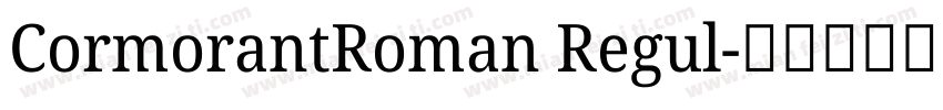 CormorantRoman Regul字体转换